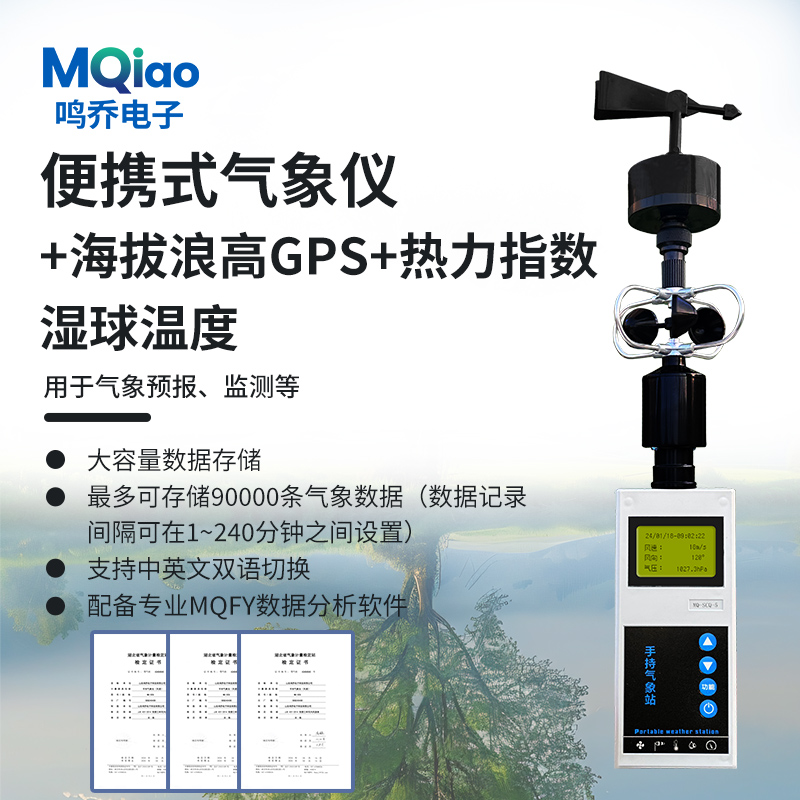 手持气象仪（露点温度+浪高+海拔+湿球温度+热力指数）
